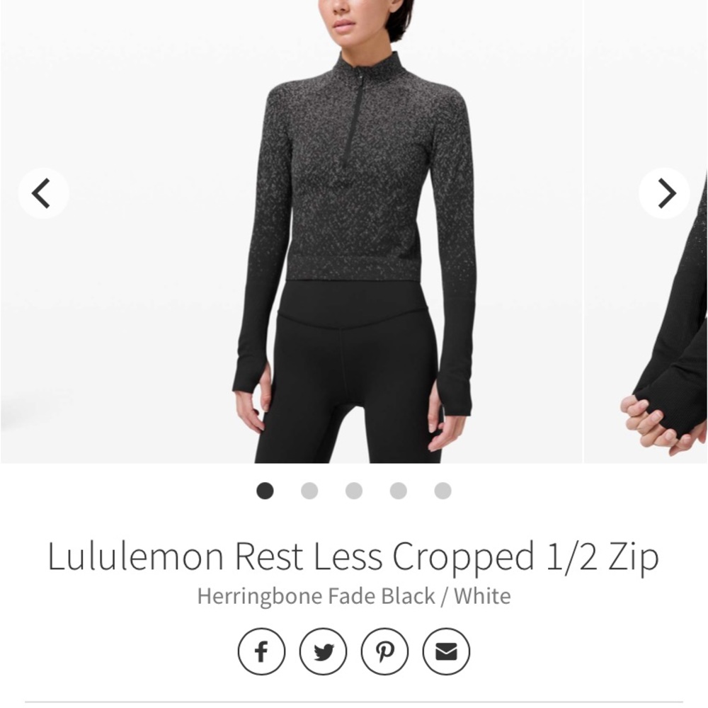 ❌sold❌Lululemon rest less cropped